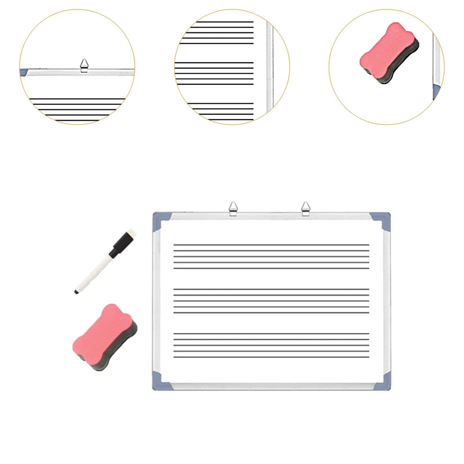 Generic Musik Whiteboard, Notizblock, Lapboard für Büro, Schule, Musiklehrer - Edelstahl, 100% weiß, Weiß