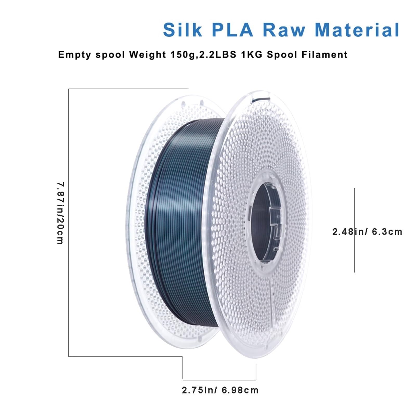 Compatible Con Filamento PLA 3D Bambu Lab De 1,75 Mm | Filamento de recambio blanco de 1 kg for bobinas reutilizables con extrusión suave y estable
