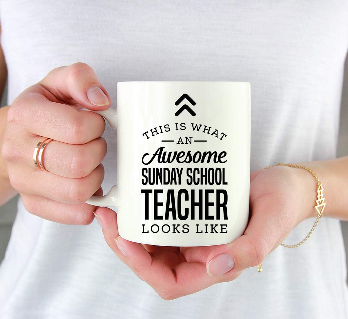 Andaz Press 11oz. Ceramic Coffee Tea Mug Gift, This Is What An Awesome Sunday School Teacher Looks Like, 1-Pack, Birthday Ideas, Includes Gift Box Sunday School Teachers Mug Teacher Appreciation image 3