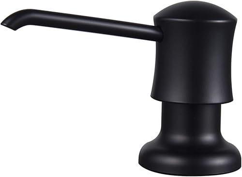 Ultimate Unicorn Dispensador de jabón (negro mate) para fregadero de cocina, con botella líquida para manos y platos.