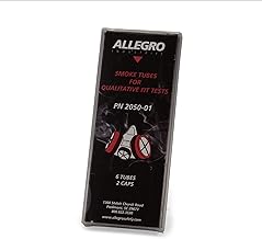 Allegro 2050-01 | Replacement Smoke Tubes for Qualitative Fit Testing | 6 Tubes with Caps | for Use with Allegro 2050 Smoke Test Kit | OSHA-Compliant Respirator Fit Test Refills