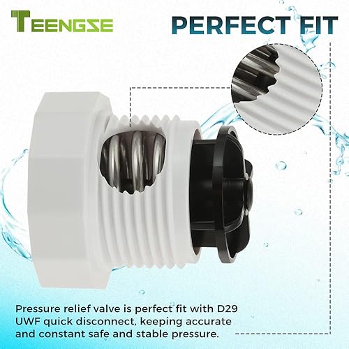 Miniatura 6 de 4 piezas de repuesto de válvula de alivio de presión 9-100-9002 para Polaris 180, 280, 380, 280 TankTrax, 480 Pro, 3900 Sport Pool Sweep, reducción