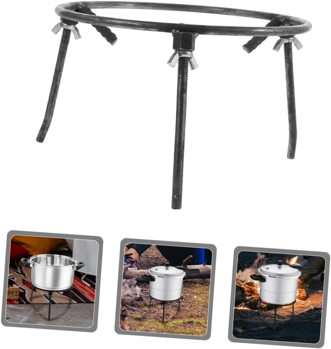 SUPVOX Campfire Cooking Tripod Detachable Camp Oven Tripod for Outdoor Cooking Portable Design Easy Setup Compatible with Various Cookware for Camping and Hiking