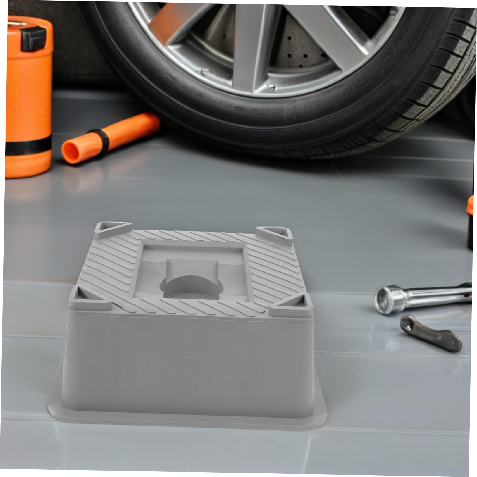 Camper Stabilizer Block Grey Heavy Duty PP Trailer Jack Leveling Pad for Rv And Travel Trailer Uneven Ground Stabilization Compatibility Weather Resistant And Compact Design
