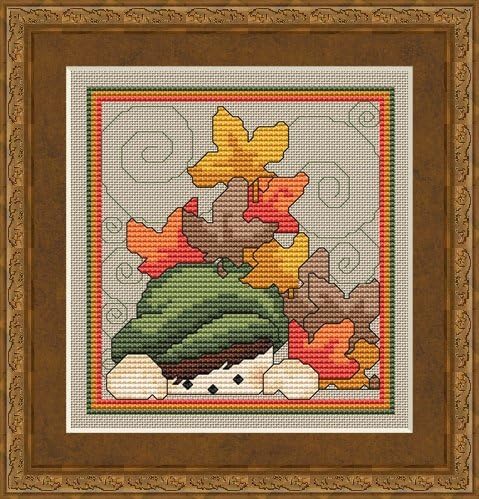 Fall Peeker Cross Stitch Pattern