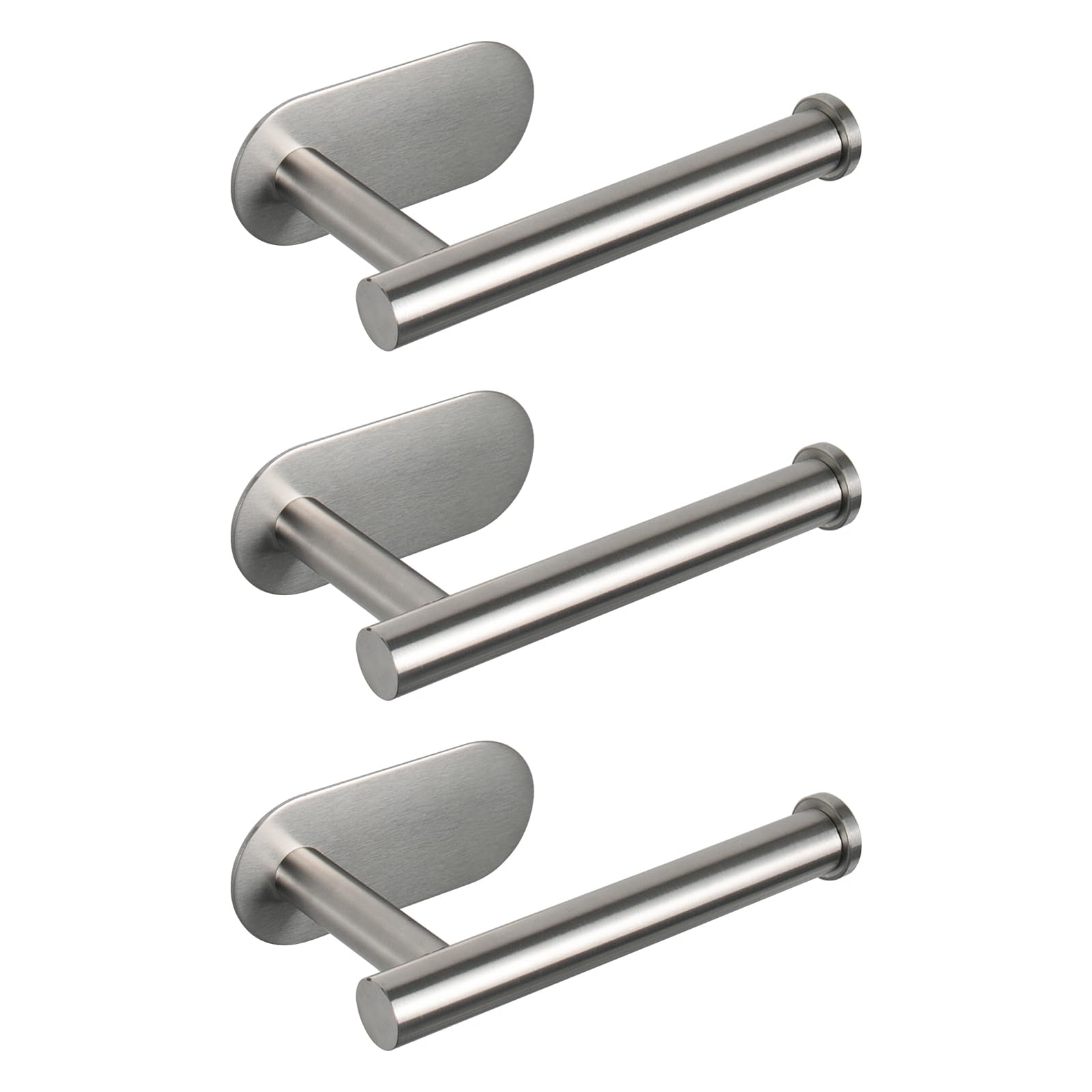 NearMoon Toilet Paper Holder Self Adhesive, Premium Thicken SUS304 Stainless Steel Rustproof Adhesive Toilet Roll Holder no Drilling for Bathroom, Kitchen, Washroom (1 Pack, Brushed Nickel) — Amazon image 18