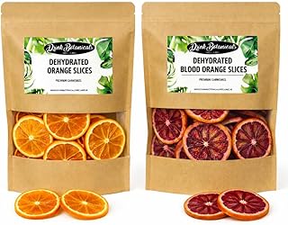 Dried Orange Slices (100G) & Dried Blood Orange Slices (100G) Combo Pack for Cocktails,