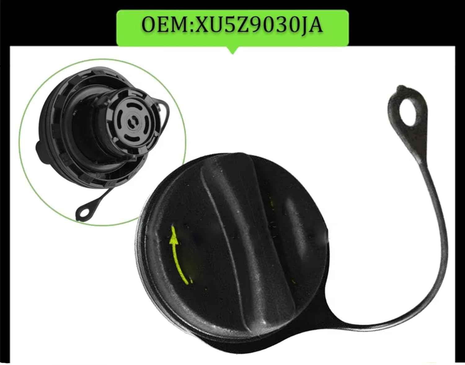 Car Oil Filler Caps for Mustang 1997-2007 for Taurus 1996-2005 for Ranger 1998-2003 Car Fuel Tank Filler Cap with Strap 1pc XU5Z-9030-JA Fuel Cap Cable