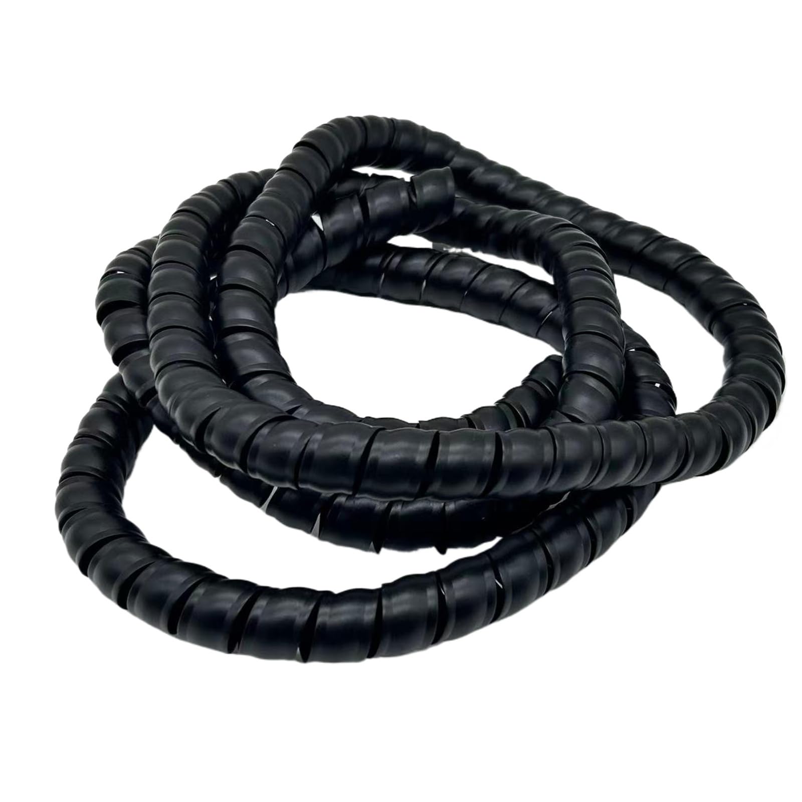 JNMING ID 12mm Flexible Spiral Cable Wire Protector Sleeve Cable Organizer Tube for Tidy Winding Protection(Black,5 Meters)