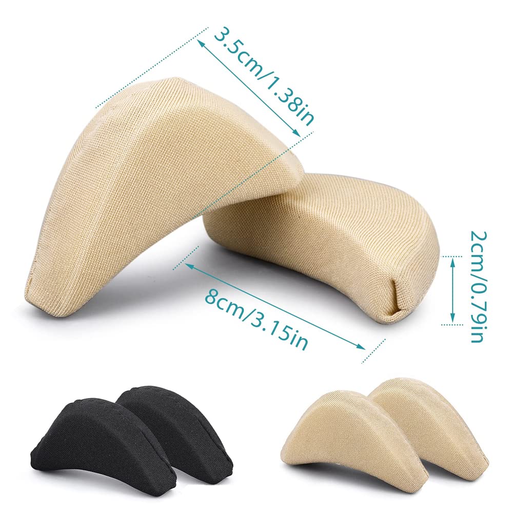 Aston Andia 4 Pair/8 PCS Soft Shoe Fillers for Women Adjustable Tightener Pads Reusable Insoles for Loose Shoes(Black and Beige) 7 61hQLm5vkRL. SL1000