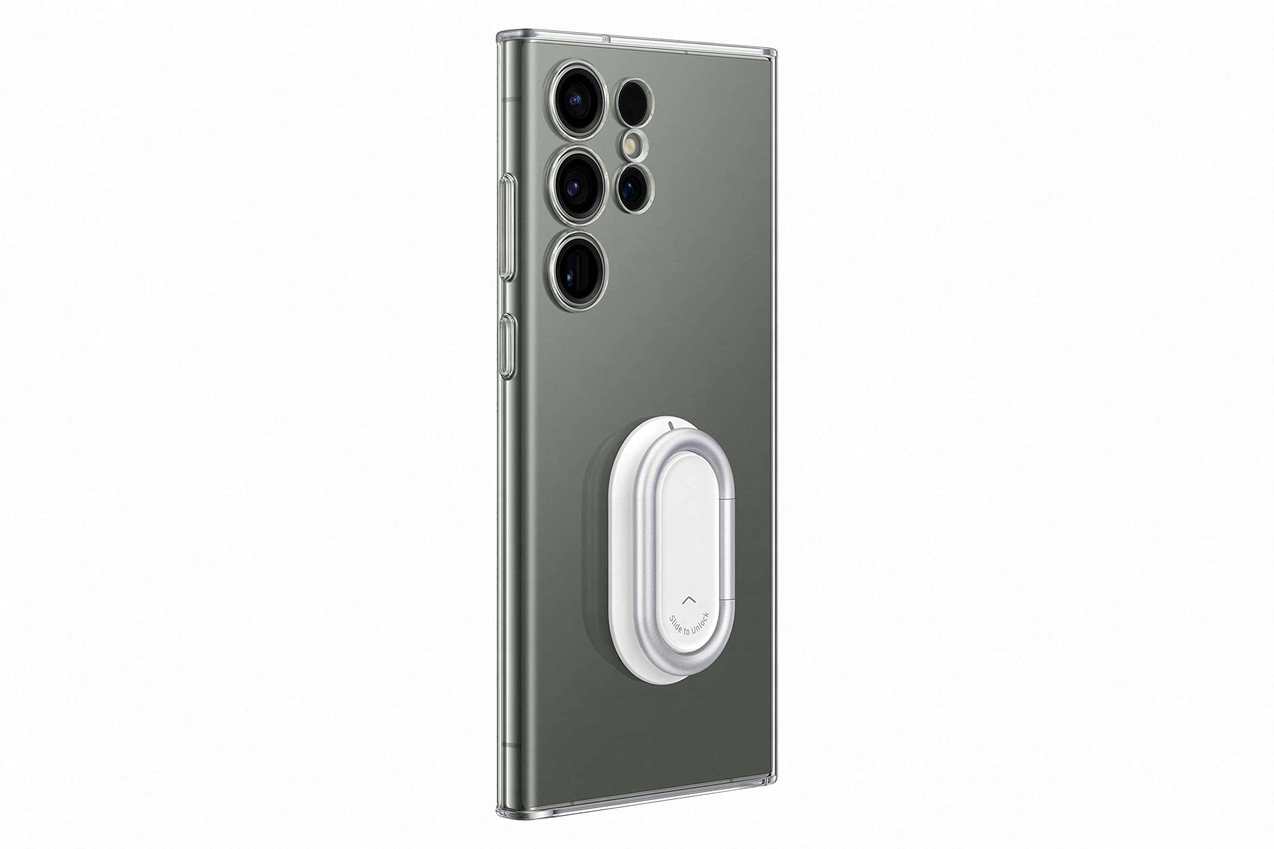 Samsung Clear Gadget Smartphone Case EF-XS918 für Galaxy S23 Ultra, Handy-Hülle, Standfuß, Durchsichtig, Kratzfest, Fingerhalterung, Ringhalter, Transparent