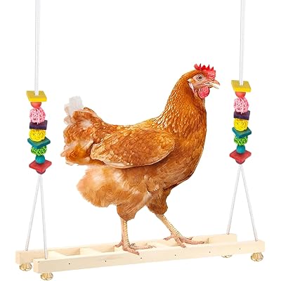 Jorewood Chicken Coop Swings, Outdoor Poultry Exercise Perch for Hens, Roosters