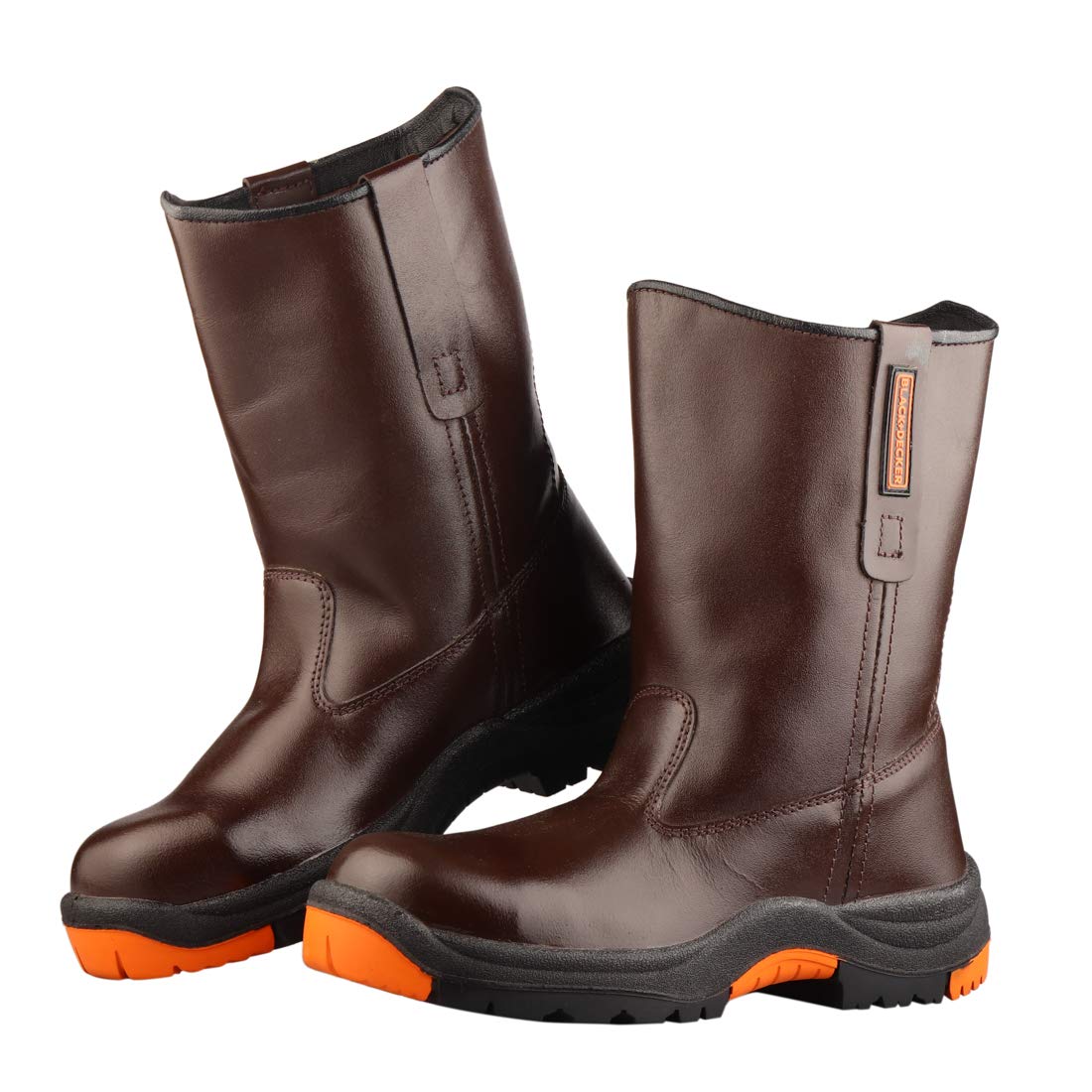 BLACK+DECKER Grain Leather Safety Boot for Men | Double Density | Fiber Toe | Antistatic & Antislip | Camel | BXWB0171IN | Size-04 (B0824H12F5) Amazon Price History, Amazon Price Tracker
