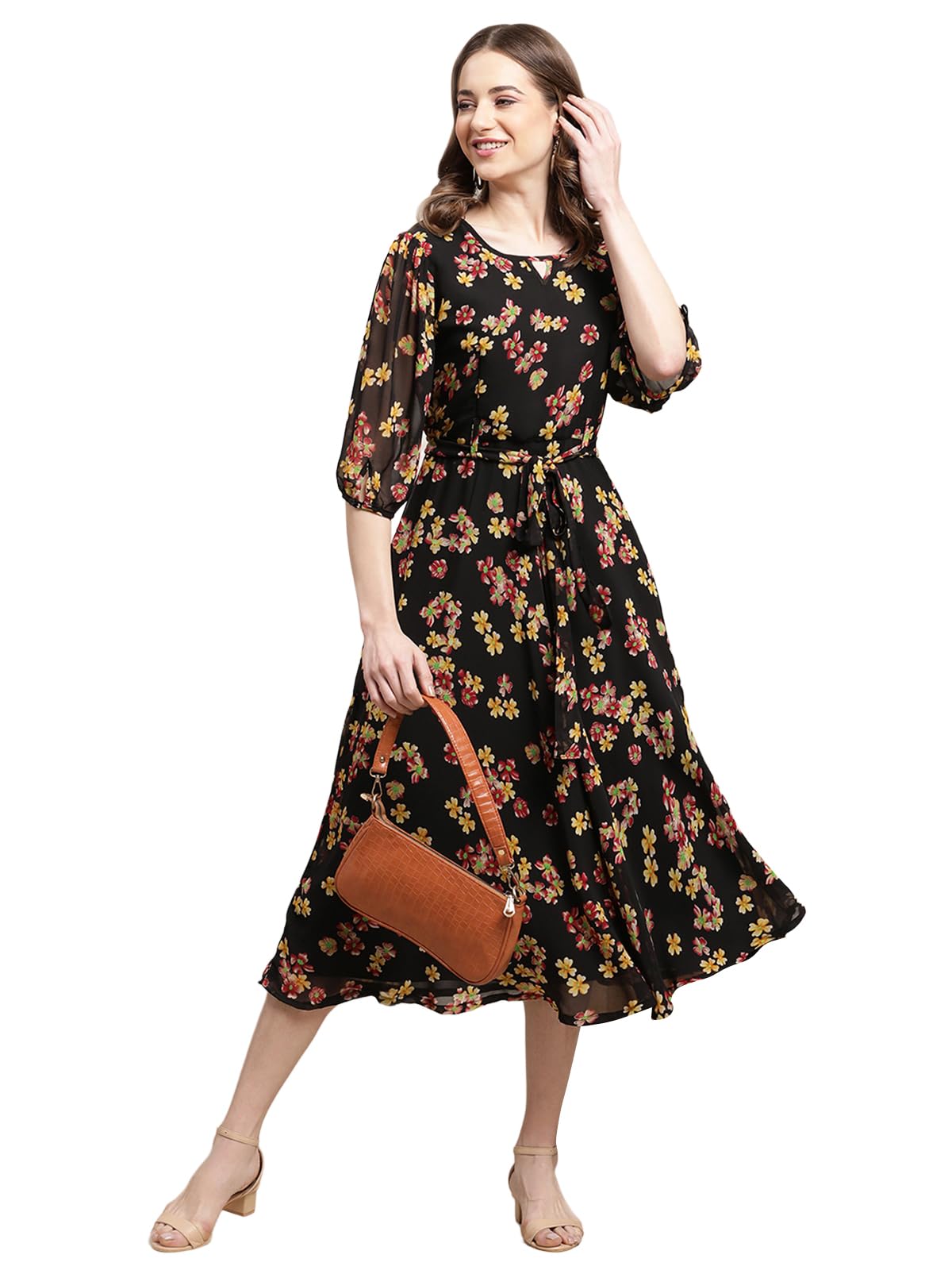 Tee Projekt Women Stylish Maxi Dress|Elegant Graceful Georgette Dress