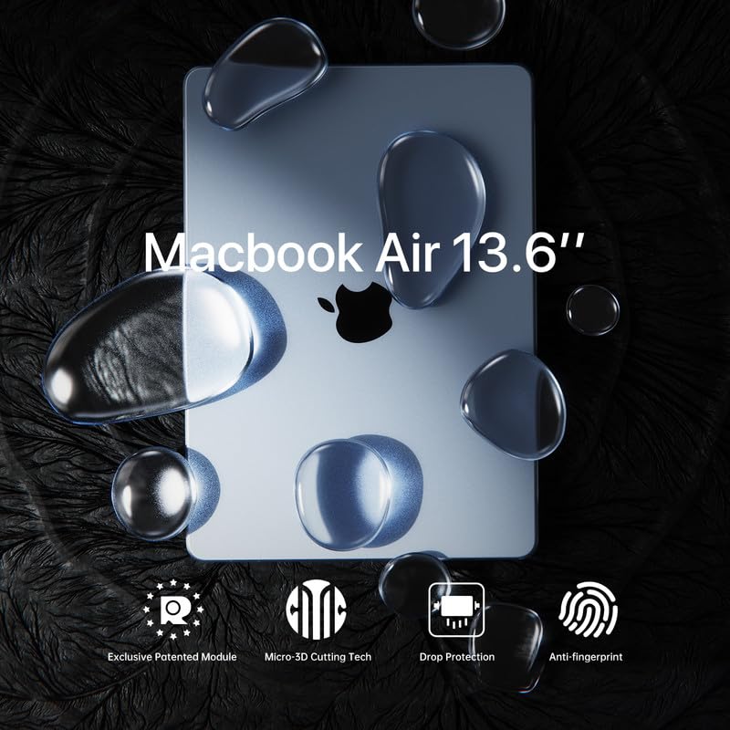 Image of Soonjet Matte Case for MacBook Air 13 /13.6-inch (M4 /M3 /M2, 2022-2025 Models A3240 A3113 A2681), Lightweight | Scratch & Fingerprint Resistant | Closes Seamlessly | Ideal for Work, Travel & Study