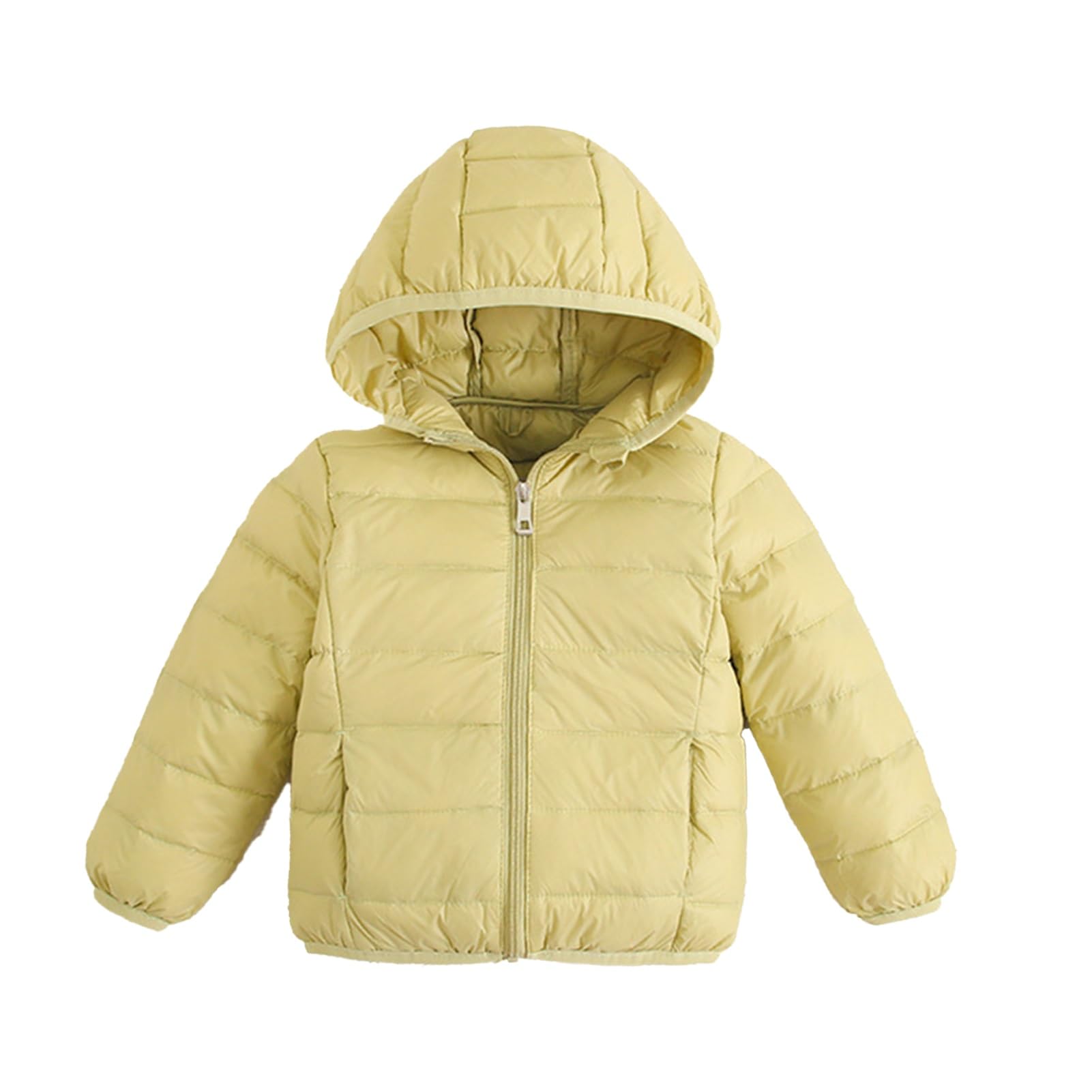 MEGXON Chaqueta Invierno for Niñas Niños Sudadera Capucha Abrigo Prueba Viento Ropa Gruesa Cálida Plumón (Color : Yelloww, Size : 130)