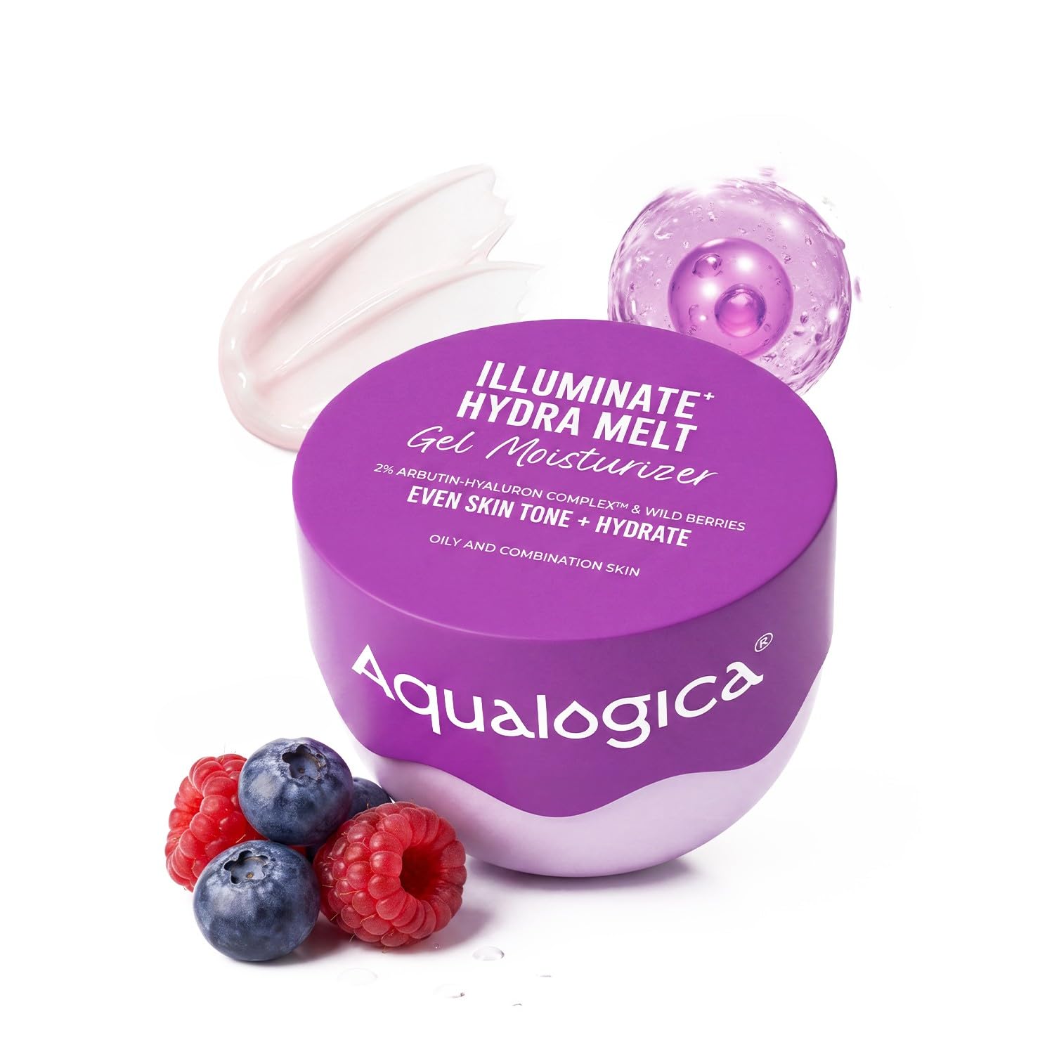 Aqualogica Illuminate + Hydra Melt Gel Moisturizer - 200 g | Water-light Gel Moisturizer | 24 Hour Hydration | Evens Out Skin Tone | Makes Skin Luminous | For Oily to Combination Skin