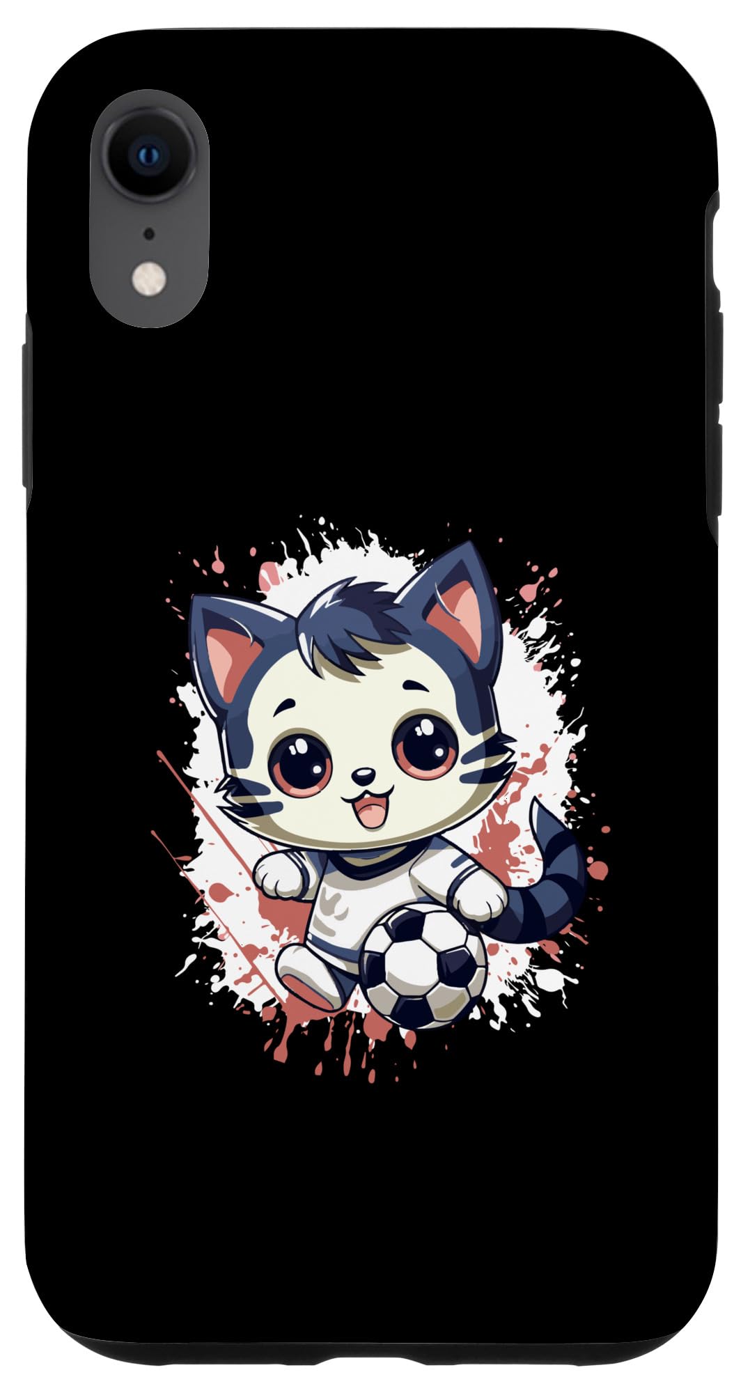 iPhone XR Anime Cat Playing Soccer
