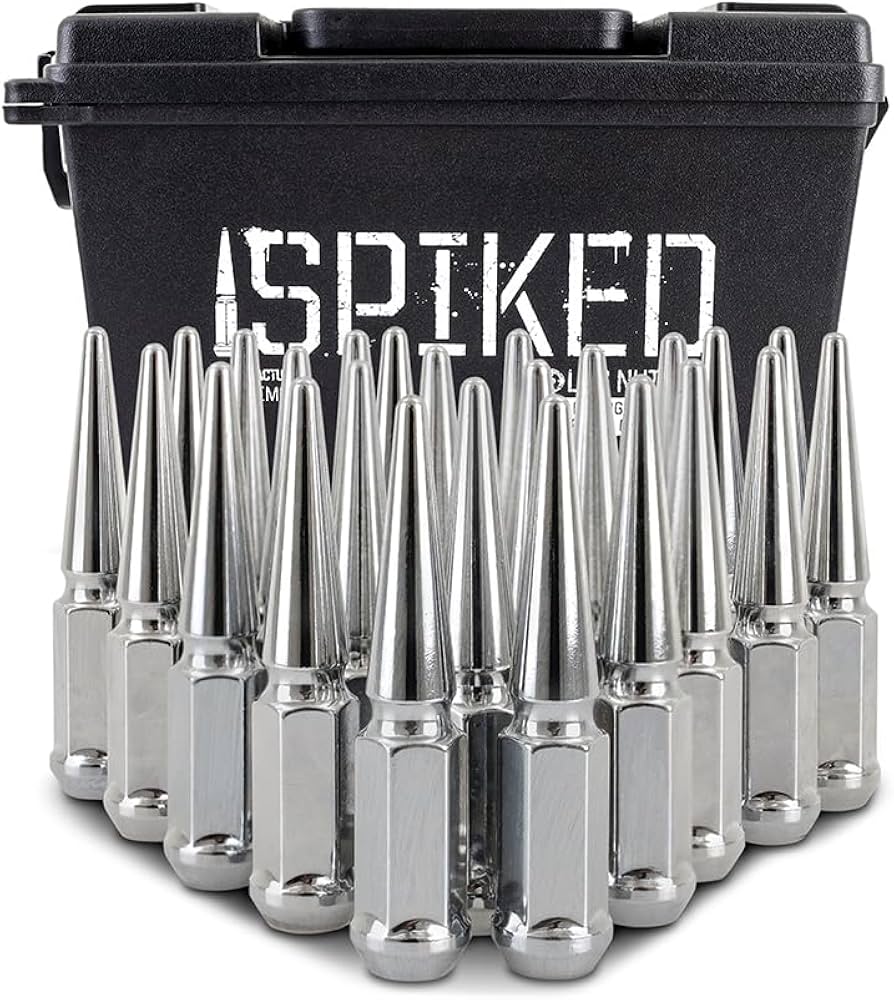 Amazon.com: Mishimoto Spiked Lug Nuts, M14x1.5, 24-PC Set, Chrome