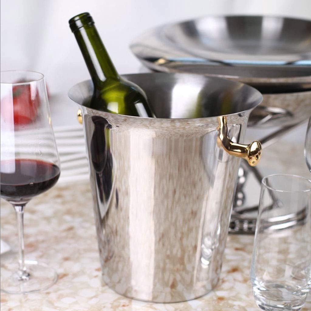 Large Stainless Steel Champagne Ice Bucket, Thickened Wine Bucket for Bar, Party & Events