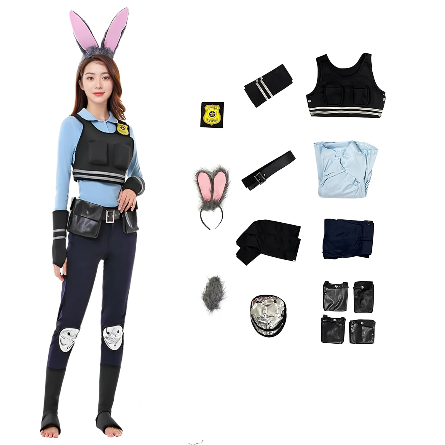 Amazon.co.jp: [ILuvic] ウサギ警官 ジュディコスプレ 17点