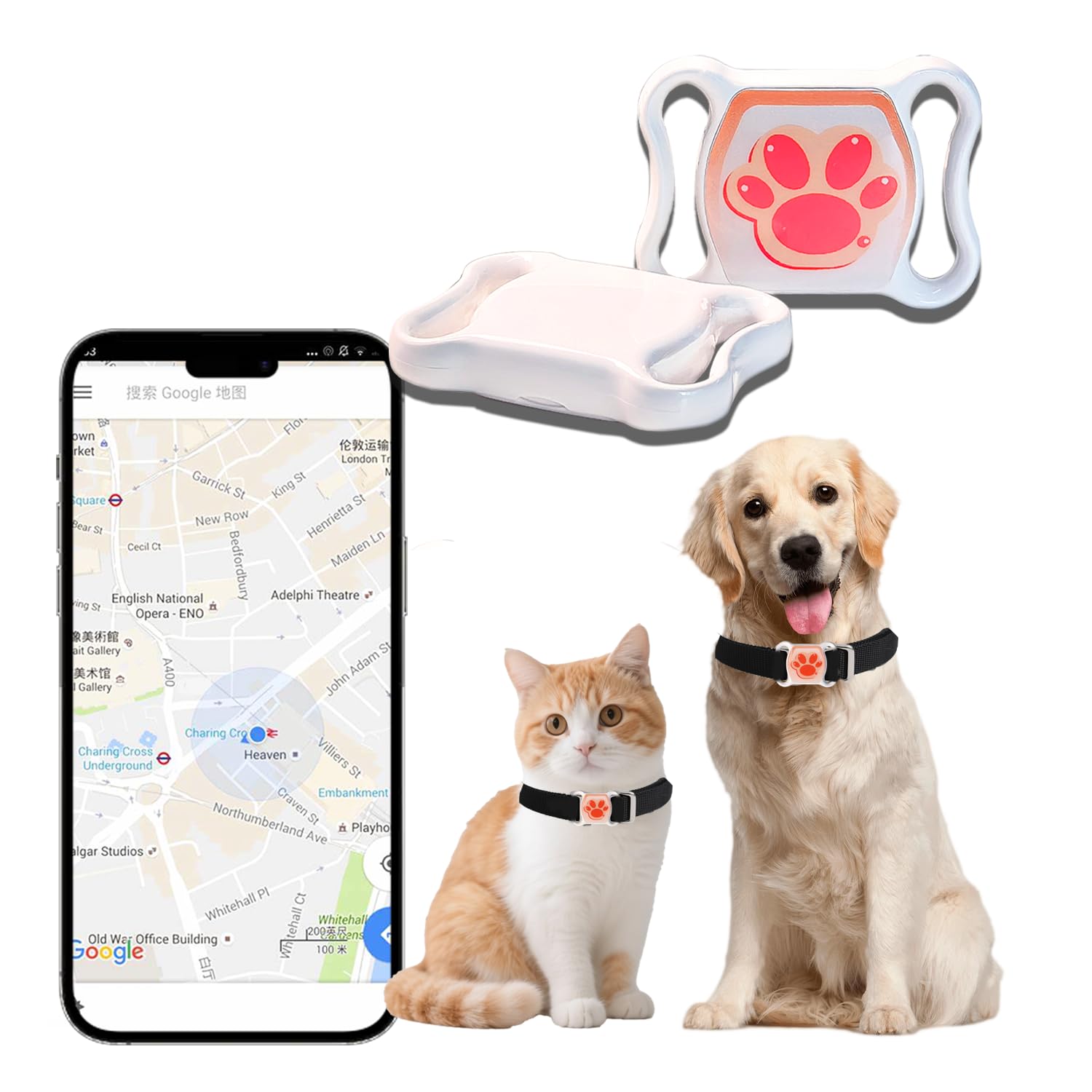The best gps trackers for cats of 2026 for 2026 GPS Tracker for Dogs & Cats - No Monthly Fee, Waterproof Real-Time Tracking Collar for Pets, Kids,Luggage & Assets | 365-Day Battery Life | iOS & Android Compatible | Anti-Lost Device