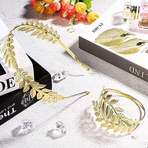 4 Pezzi Foglia Corona Capelli, Foglia Corona