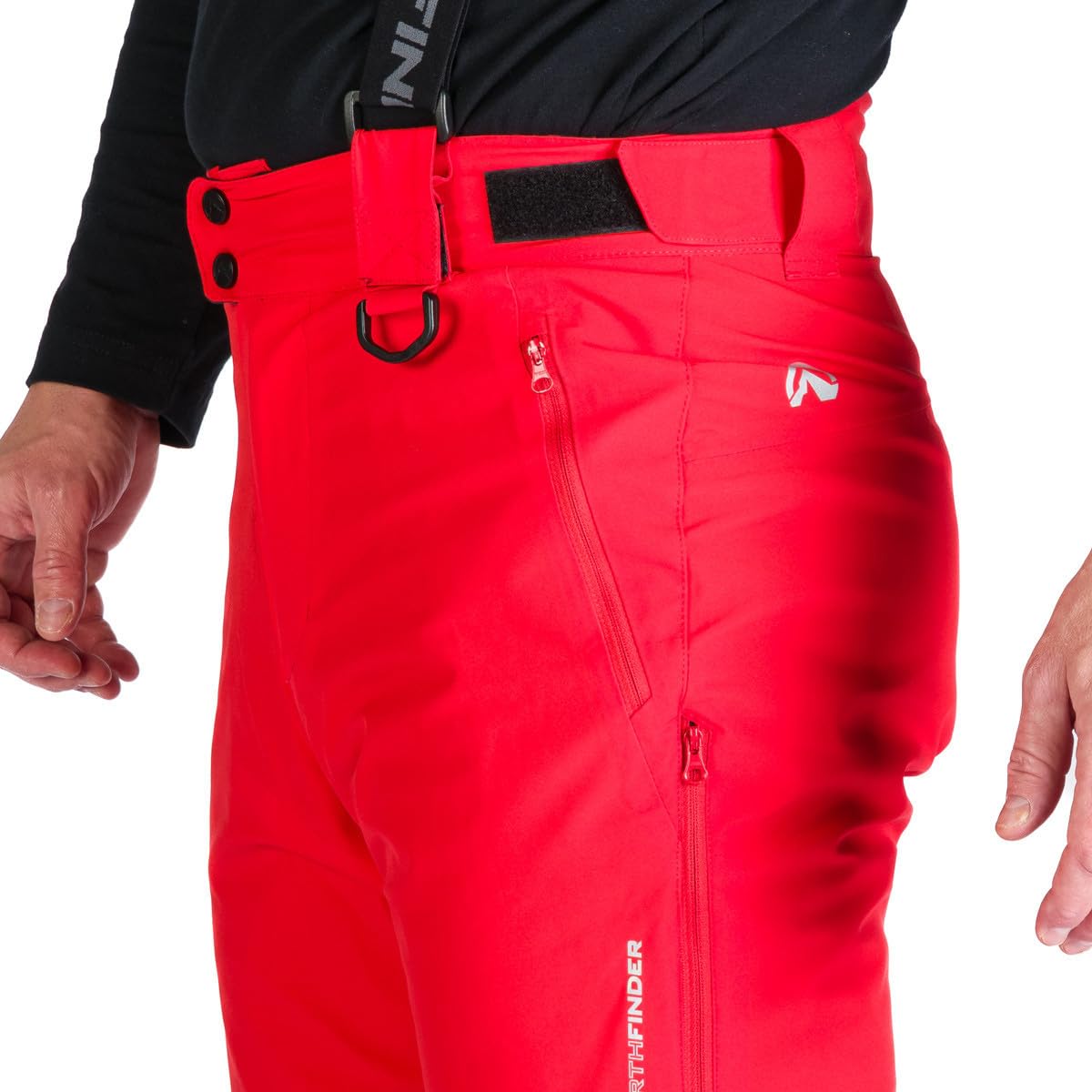 NORTHFINDER Bequeme Herren-Skihose im regulären Schnitt mit abnehmbaren Trägern Wilfred
