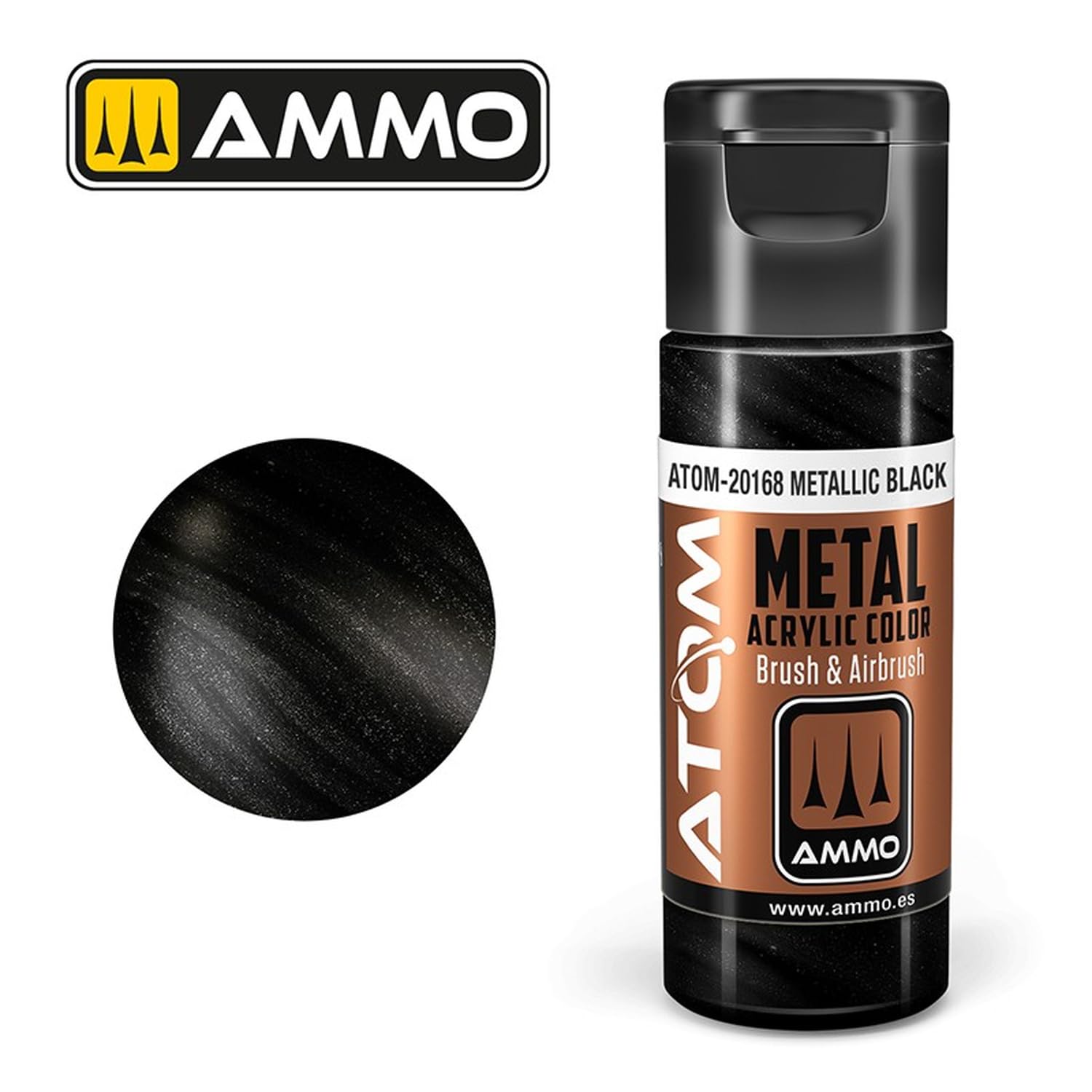 Amazon.com: AMMO of Mig Jimenez S.L Atom: Metallic Black Acrylic