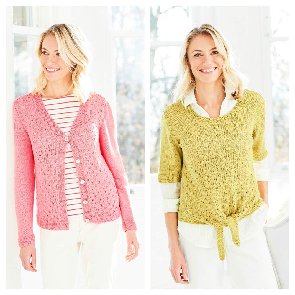 Stylecraft Naturals Bamboo and Cotton DK Knitting Pattern 9754 - Cardigan and T-Shirt