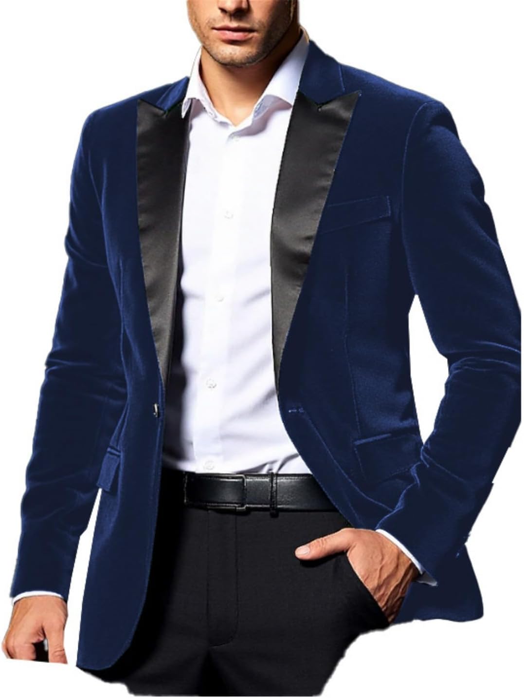 Men's Velvet Blazer Satin Lapel Velour Suit Jacket Tuxedo Jackets for Wedding Prom Party Dinner
