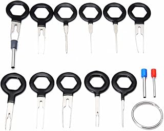 11pcs Car Terminal Removal Tool Kit Black Automotive Electrical Wire Connector Extractor Puller Release Pick Pin