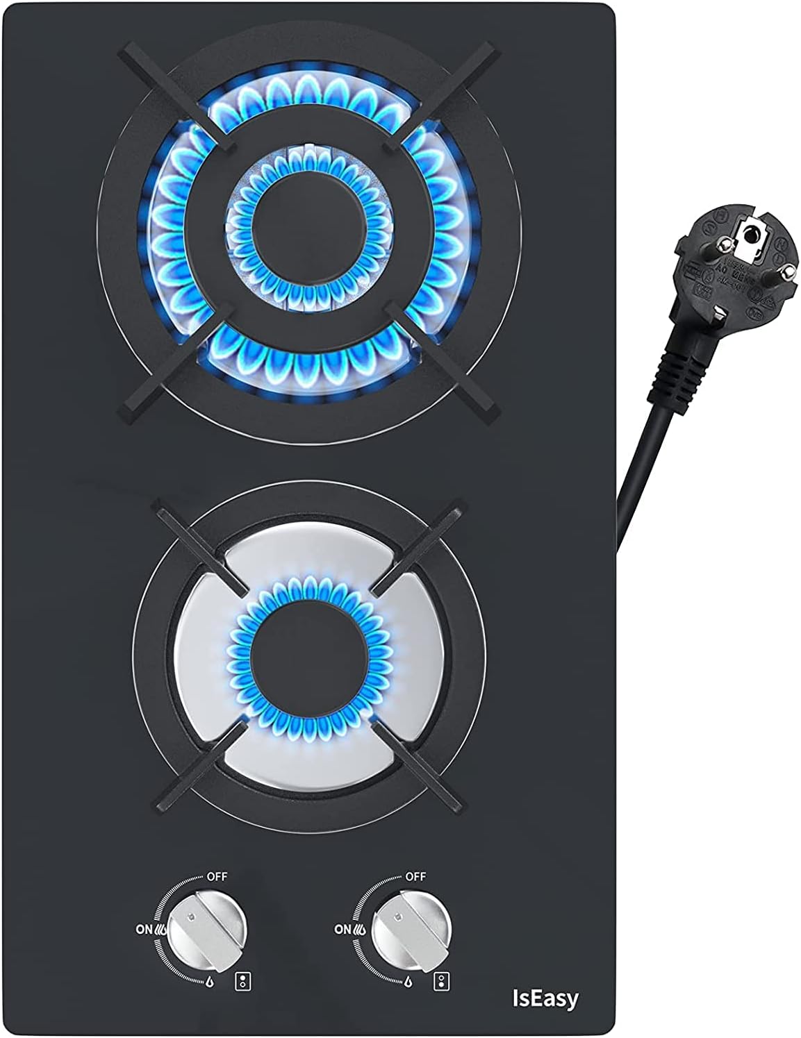 Piano Cottura A Gas TopStrong 4 Fuochi Incasso Vetro - 8060W, Griglie Ghisa, Protezione Flame-Out E Bambini - Foto 8