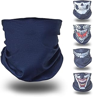 BlackNugget® Bedrucktes Multifunktionstuch mit ausgefallenem Design - Hochwertige Sturmhaube als Wärm- und Schutztuch - Ha...