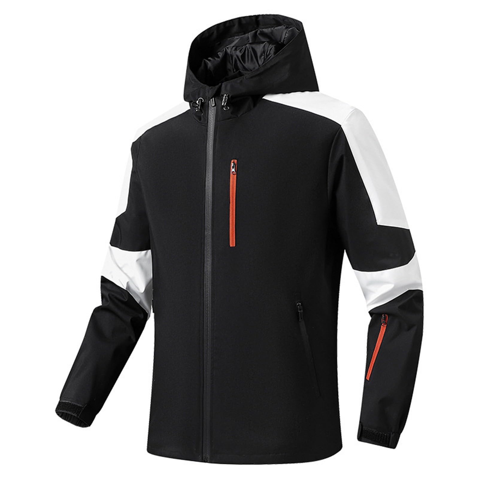 Giacca a vento da uomo impermeabile da uomo per attività all'aperto Softshell giacca leggera da trekking con cappuccio confortevole giacche sportive traspiranti con tasche con cerniera capispalla