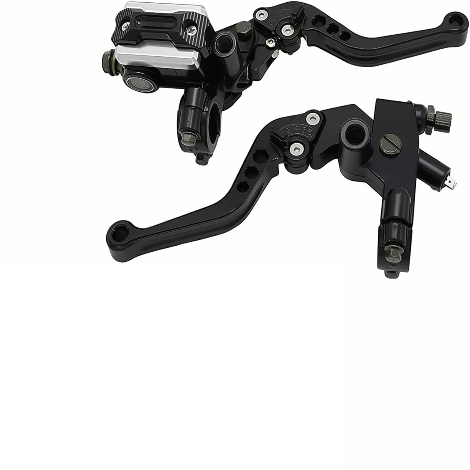 BeiZhengbhD Clutch Lever Handlebar for Hydraulic Brake Clutch Lever Kit with 7/8" Throttle Grip 22mm Master Cylinder Motorcycle Handlebars Conversion Accessories(Black)