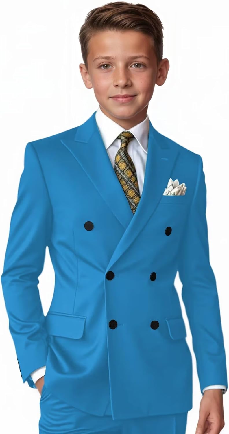Boys Suits Toddler Boy Wedding Tuxedo Ring Bearer Outfit for Easter Formal Suit Set 2pcs Blazer Pants Dress Clothes