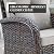 HUMMUH 3 Pieces Patio Furniture Set Outdoor Wicker Bistro Rattan Chairs with Glass Top Side Table and Thickened Cushions for Porch Deck Backyard Poolside