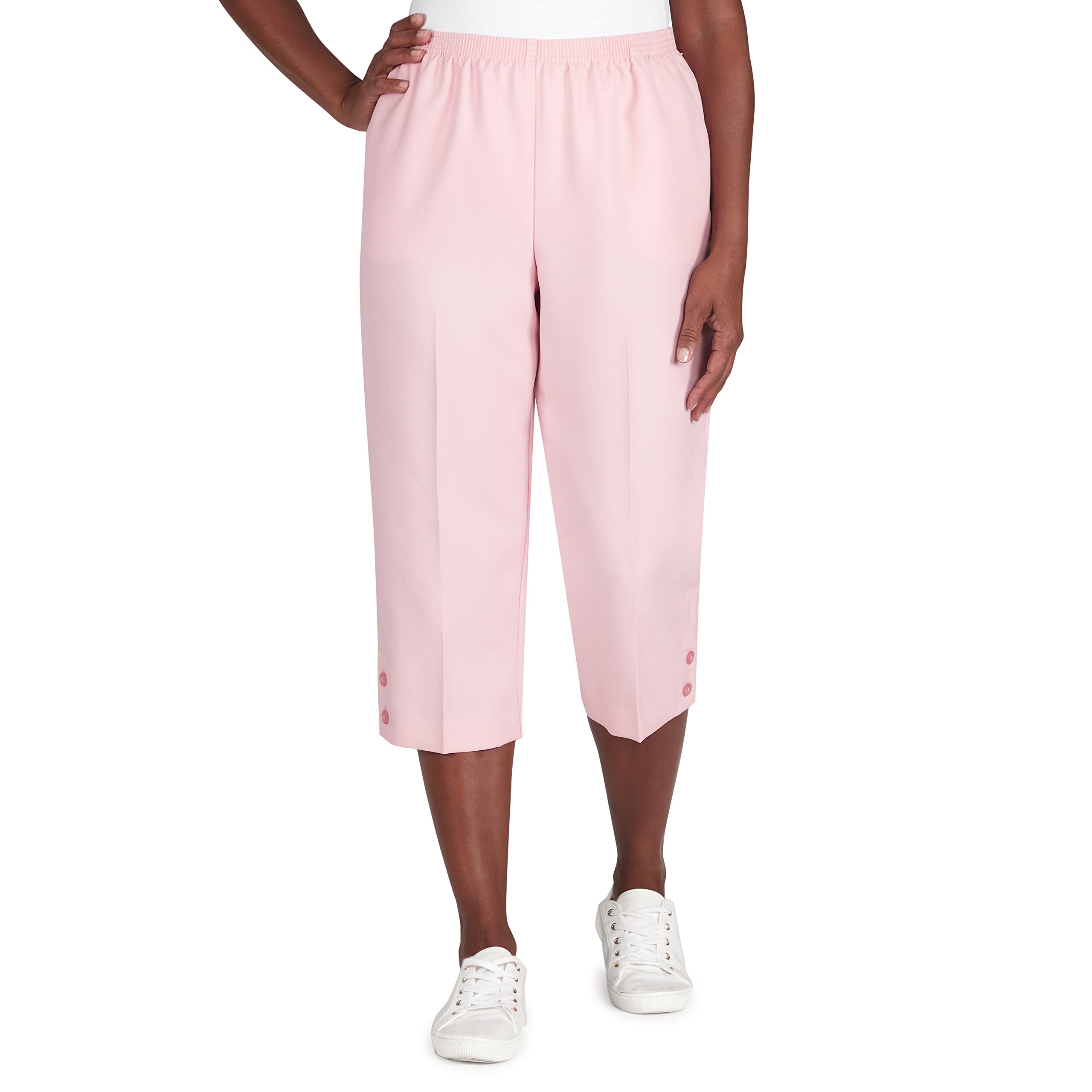 Alfred Dunner Womens Womens Textured Capri