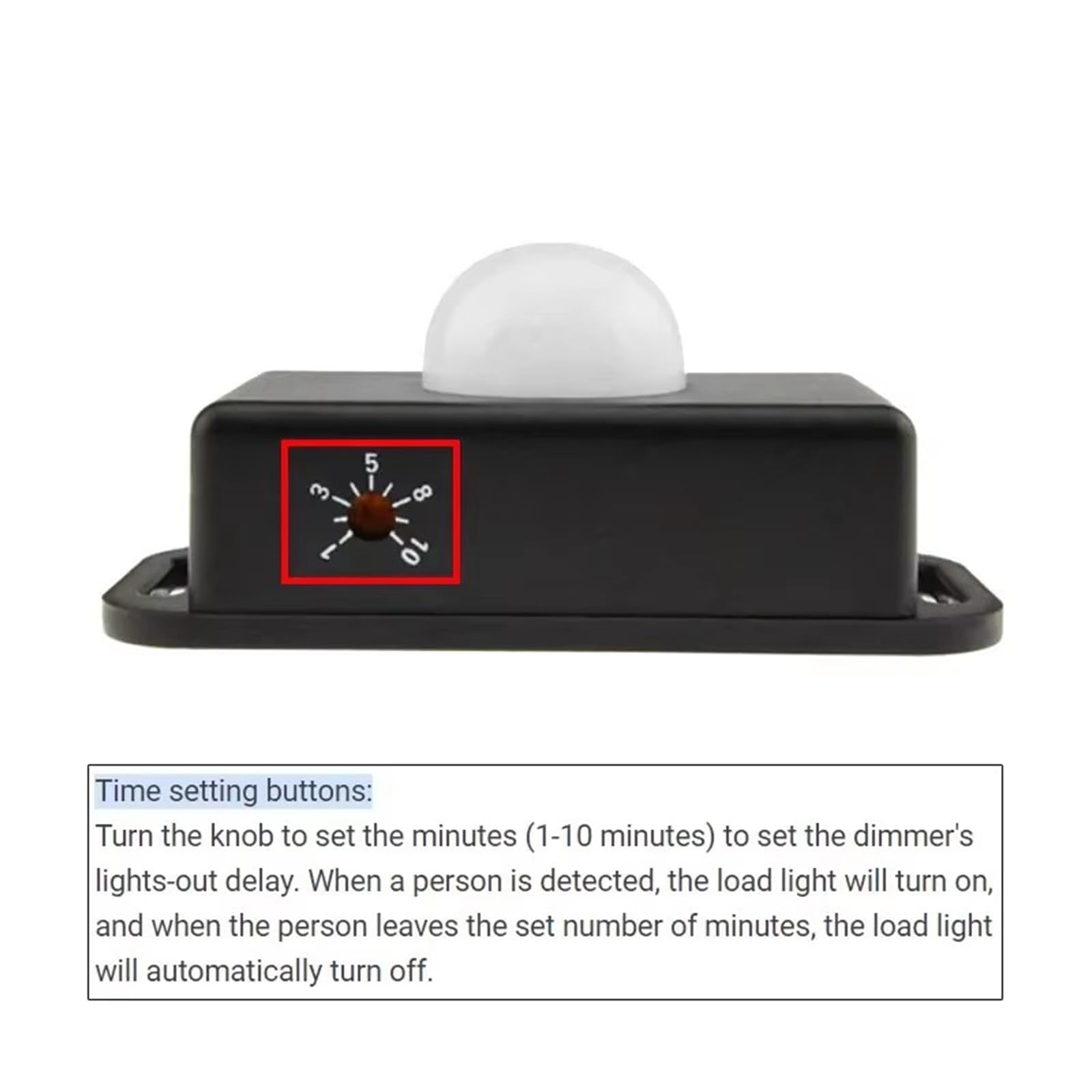 Clearhill 2pcs 12V-24V PIR Motion Sensor Switch, Infrared LED Light Controller for Strips Adjustable Timer (1-10 Min) - Image 4