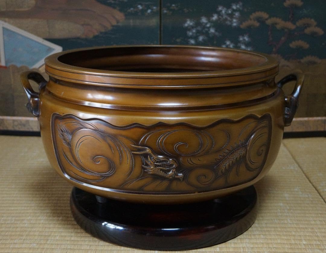 陶芸家 文化功労者、日本芸術院会員 今井政之作 象嵌彩窯変 蟹文香炉