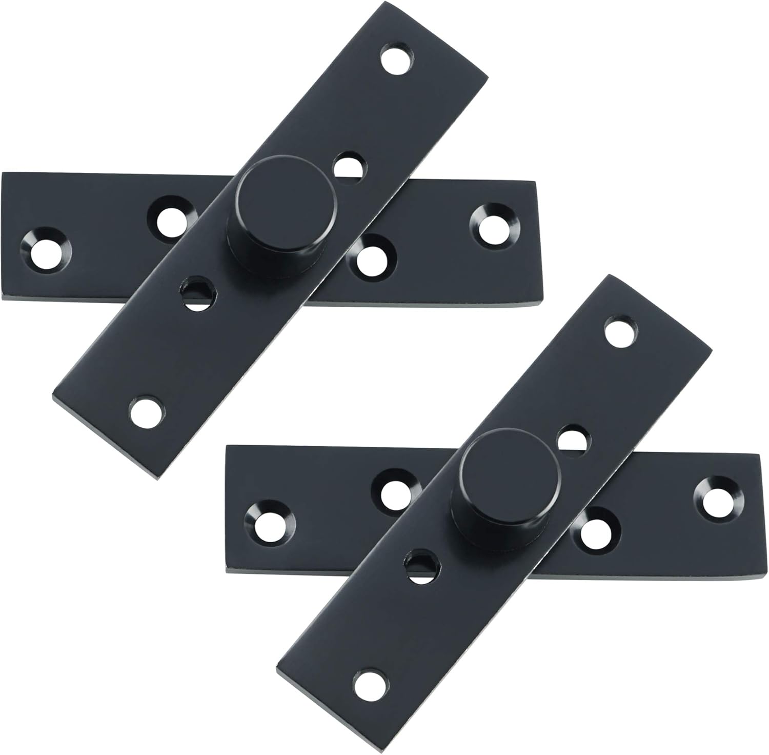 Alise Bisagra giratoria de 4 pulgadas de longitud, bisagra de pivote de puerta de 360 grados, bisagras de eje inferior, acero inoxidable, acabado