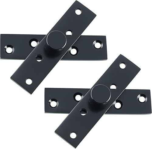 Alise Bisagra giratoria de 4 pulgadas de longitud, bisagra de pivote de puerta de 360 grados, bisagras de eje inferior, acero inoxidable, acabado