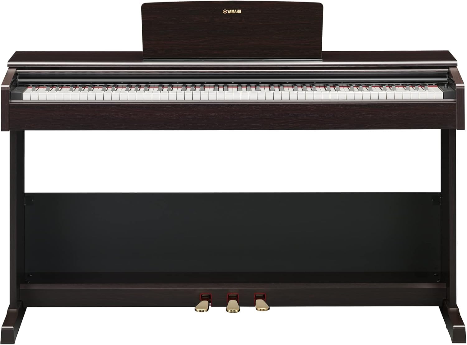 Yamaha ARIUS YDP-105 Digitalpiano — Modernes und stilvolles Heimpiano für Anfänger in Schwarz, im Paket mit HPH-100-Kopfhörern