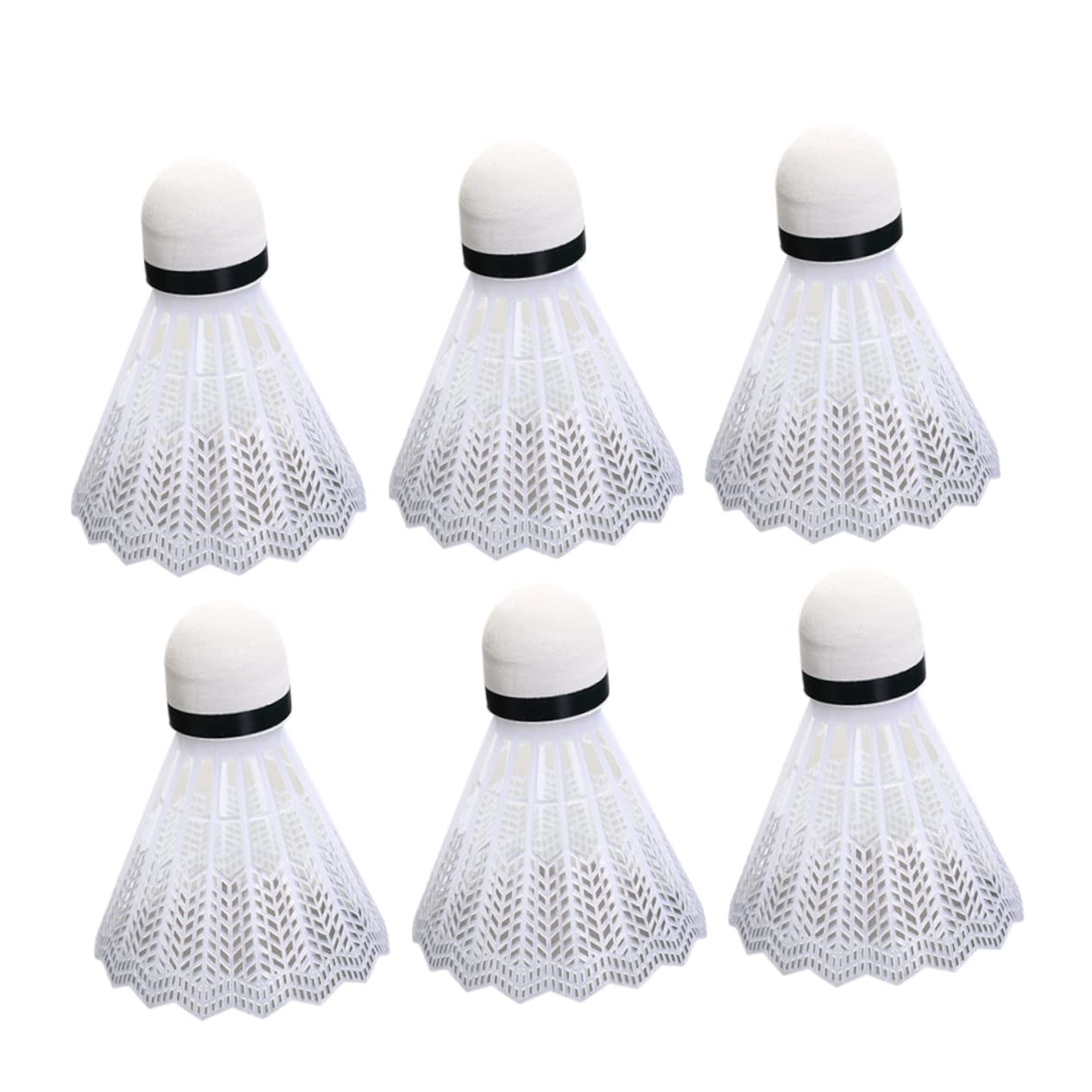 Parliky 12pcs Badminton Shuttlecocks for Play Durable Plastic with Elasticity for Exercise Fitness Beginners and Family Fun White