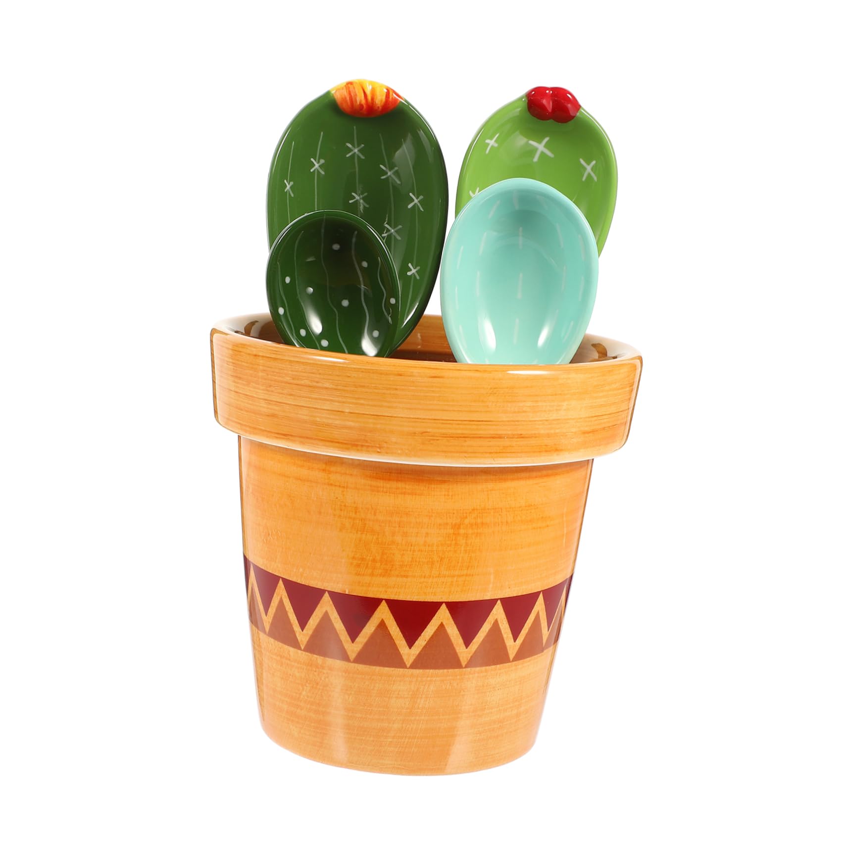 Cucharas Medidoras Cactus 5 Piezas de Cerámica para Hornear
