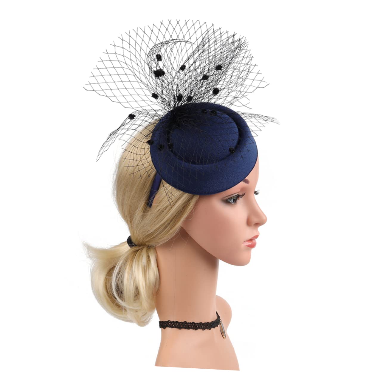 minkissy 5pezzi Fascinator Cappello per Cerimonie e Fascia per per Matrimoni Cocktail e Tea Party