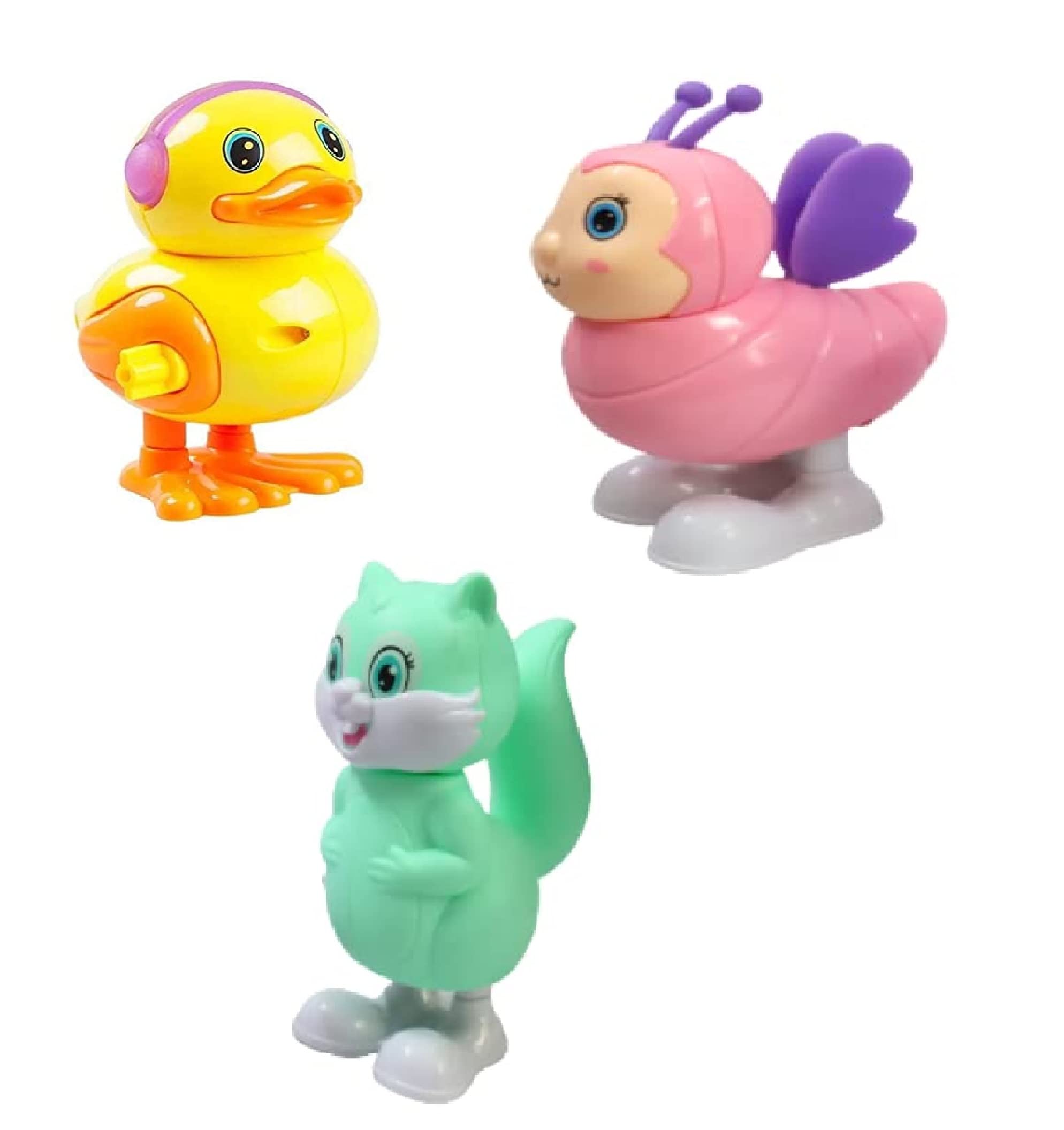 Harinder Harinde Cute Big Key Operated Wind Up Jumping Penguin,Parrot,Bee Toy For Kids Colorful&Funny Toys For Toddlers/Baby Pack Of 3 (Multicolored)