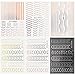 6 Blatt Nagelsticker,Metallic Nagelaufkleber Selbstklebend,3D Gold Silber Rosegold Nagel Aufkleber Linie Nail Art Striping Tape DIY Nageldesign Maniküre Werkzeug