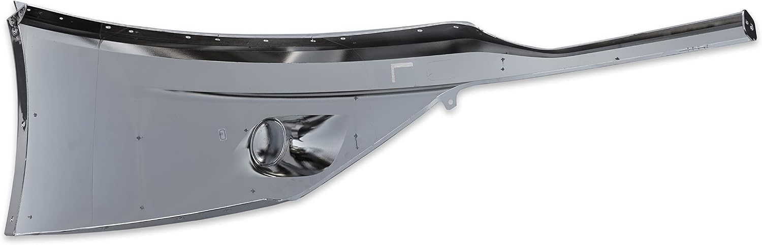Kozak Chrome BUMPER COVER without FOG LAMP HOLE (Driver Left Side) Compatible with Kenworth T680 Next Gen 2022 2023+ PLUS Logo, 2x22" Windshield Wipers and KOZAK Vest
